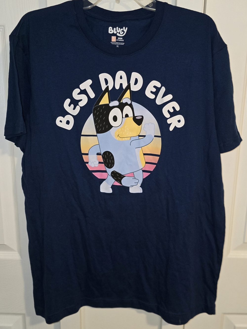 Bluey 'Best Dad Ever' Navy Graphic Tee